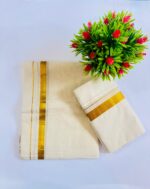 Kerala Cotton Set Mundu (Single) - Image 2