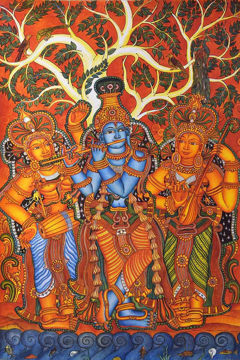 mural_painting_3 BVM325 lord krishna - Image 1