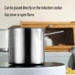 Multifunctional Oil Fryer with Drain Basket, 500ml Stainless Steel Pan with Handle, Ideal for Frying French Fries, Chicken Wings, Fish, Boiling Butter, Gravies, Pasta (Deep Frying Pot) - Image 4