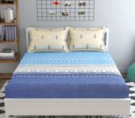 Plush super King Size Printed Bedsheet with 2 Pillow Covers108”x108” inch’s - Image 5