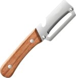 2 in 1 Stainless Steel Vegetable Peeler with Wooden Handle